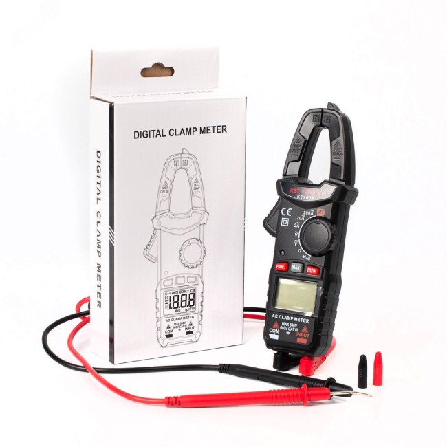 Токовые клещи цифровые KT 200A PROLINE (КВТ) Токовые клещи цифровые KT 200A PROLINE (КВТ)