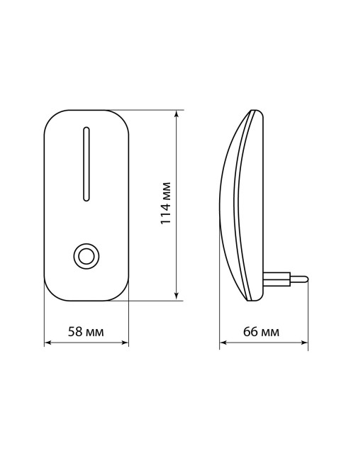 Ночник "Компьютерная мышь" с датчиком света, светодиодный, 0,5Вт, 220 В TDM