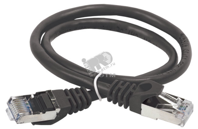 Патч-корд ITK категория 5е FTP 0.5м PVC черный