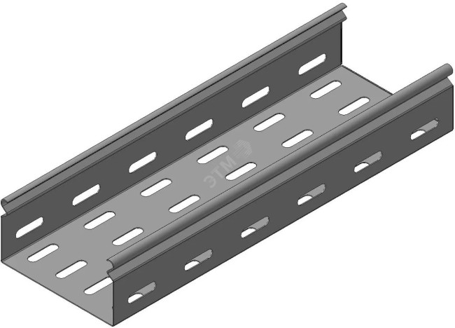 Лоток прямой замковый перфорированный ЛМс-ПЗ 300х65-1,2ц УТ2,5 (L=3000мм)