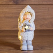 Керамическая фигурка Снегурочка со звездой 7,5x7,5x18 см Керамическая фигурка Снегурочка со звездой 7,5x7,5x18 см