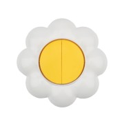 Выключатель двухклавишный KRANZ HAPPY Ромашка скрытой установки, желтый/белый Выключатель двухклавишный KRANZ HAPPY Ромашка скрытой установки, желтый/белый