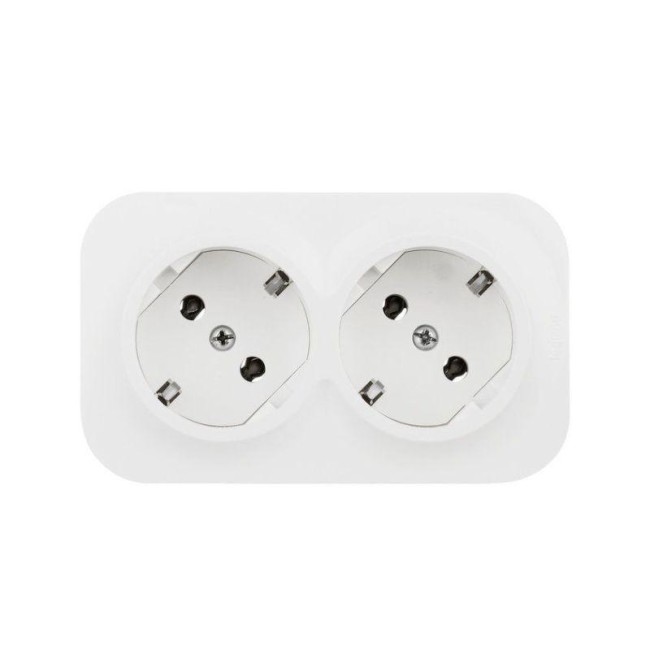 Розетка 2-м ОП Quteo 16А IP20 250В 2х2P+E с заземл. без защ. шторок бел. IEK 782233 Розетка 2-м ОП Quteo 16А IP20 250В 2х2P+E с заземл. без защ. шторок бел. IEK 782233