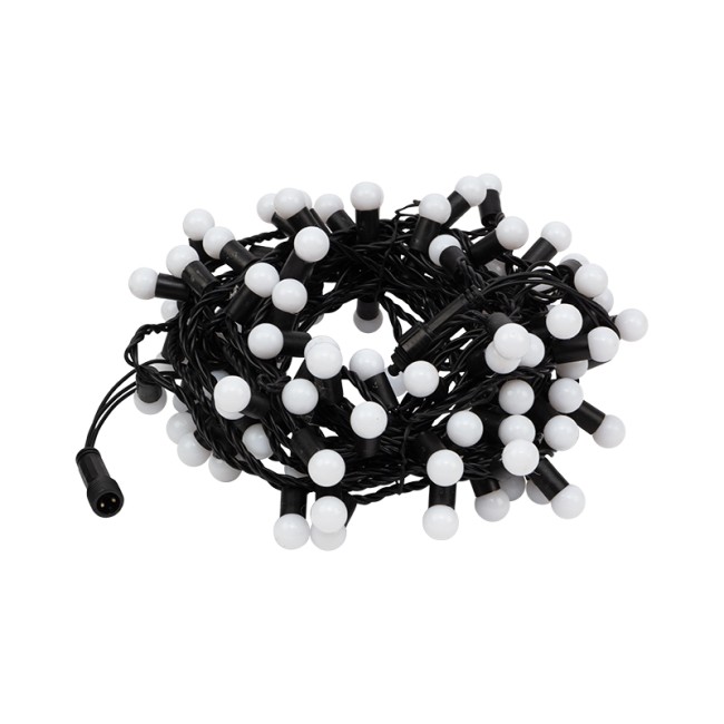 Гирлянда Мультишишки Ø23 мм, 10 м, 80 LED RGB, черный Каучук, IP65, быстрая смена цвета, 230В соединяется NEON-NIGHT (нужен шнур питания 315-000)