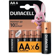 Элемент питания Duracell LR6-6BL BASIC (6/60/16800) Элемент питания Duracell LR6-6BL BASIC (6/60/16800)