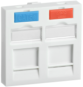 Вставка 45х45мм для 2 модулей Keystone Jack с маркером