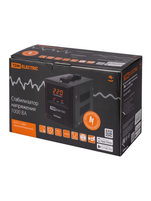 Стабилизатор напряжения БСР1-1,0 кВА электронный переносной TDM Стабилизатор напряжения БСР1-1,0 кВА электронный переносной TDM