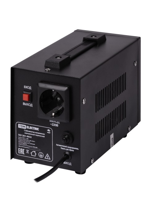 Стабилизатор напряжения БСР1-1,0 кВА электронный переносной TDM Стабилизатор напряжения БСР1-1,0 кВА электронный переносной TDM