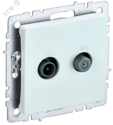 BRITE Розетка двойная TV+SAT РТВ/РСп12-БрЖ жемчуг BRITE Розетка двойная TV+SAT РТВ/РСп12-БрЖ жемчуг