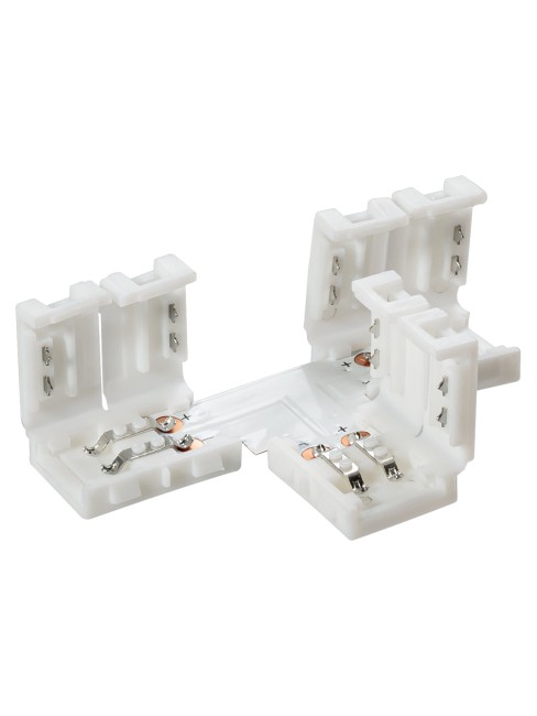 Коннектор для жесткого T-соединения двух светодиодных лент шириной 8 мм, (уп. 2 шт), TDM