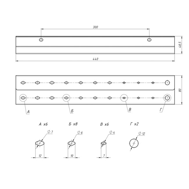 Держатель-органайзер для отверток двухуровневый, настенный, черный REXANT