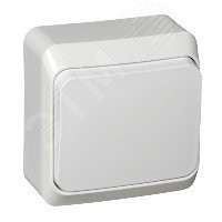 ЭТЮД Переключатель одноклавишный наружный белый сх.6 ЭТЮД Переключатель одноклавишный наружный белый сх.6