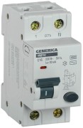 Выключатель автоматический дифференциального тока 2п C 16А 30мА тип AC 4.5кА АВДТ 32 C16 GENERICA MAD25-5-016-C-30 Выключатель автоматический дифференциального тока 2п C 16А 30мА тип AC 4.5кА АВДТ 32 C16 GENERICA MAD25-5-016-C-30