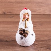 Керамическая фигурка Снегурочка на шаре 9x8x16 см Керамическая фигурка Снегурочка на шаре 9x8x16 см