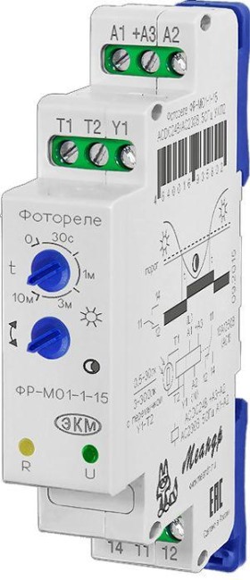 Фотореле ФР-М01-1-15 ACDC24В/AC230В УХЛ4 с ФД-3-1 Меандр A8302-19911656 Фотореле ФР-М01-1-15 ACDC24В/AC230В УХЛ4 с ФД-3-1 Меандр A8302-19911656
