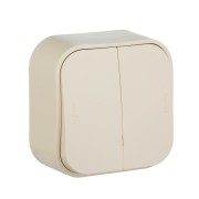 Переключатель 2 направления 2 клавиши слоновая кость Переключатель 2 направления 2 клавиши слоновая кость