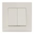 Выключатель 2-кл. СП Pixel 10А IP20 в сборе беж. TOKOV ELECTRIC TKE-PX-V2F-C02