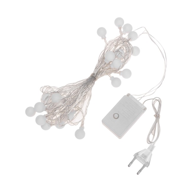 Гирлянда светодиодная Шарики 5м, 20LED, IP20, прозрачный провод, свечение мульти (RG/RB), контроллер 8 режимов, 230В NEON-NIGHT Гирлянда светодиодная Шарики 5м, 20LED, IP20, прозрачный провод, свечение мульти (RG/RB), контроллер 8 режимов, 230В NEON-NIGHT