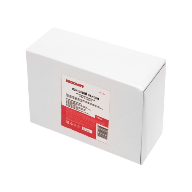 Концевой зажим винтовой изолированный КЗВИ 10 мм² (5х1) (10 шт./уп.) REXANT Концевой зажим винтовой изолированный КЗВИ 10 мм² (5х1) (10 шт./уп.) REXANT