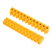 Клеммная винтовая колодка KВ-40 25-40, ток 100 A, полипропилен желтый REXANT (10 шт./уп.) Клеммная винтовая колодка KВ-40 25-40, ток 100 A, полипропилен желтый REXANT (10 шт./уп.)