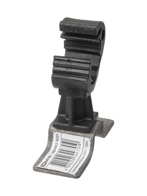 Держатель для гор. и верт. поверхностей, полим. фикс. с защелкой для прута Ø8-10 мм, выс. 45 мм TDM Держатель для гор. и верт. поверхностей, полим. фикс. с защелкой для прута Ø8-10 мм, выс. 45 мм TDM