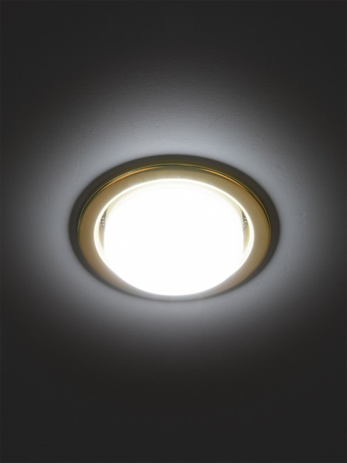 Светильник встраиваемый СВ 01-08 GX53 220 В 50 Гц, золото, 10 шт/уп, Народный