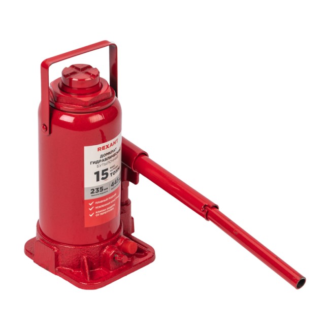 Домкрат гидравлический бутылочный 15т REXANT
