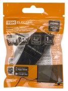 Переходник "АВП 5" штекер HDMI - гнездо HDMI поворотный на 180 градусов, позолоченные контакты, TDM Переходник "АВП 5" штекер HDMI - гнездо HDMI поворотный на 180 градусов, позолоченные контакты, TDM