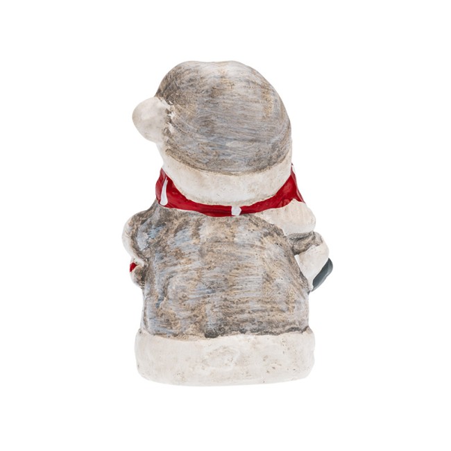 Керамическая фигурка Снеговичок в шарфе 7,5x6,5x12 см Керамическая фигурка Снеговичок в шарфе 7,5x6,5x12 см