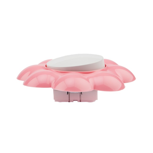 Выключатель одноклавишный KRANZ HAPPY Цветок скрытой установки, белый/розовый Выключатель одноклавишный KRANZ HAPPY Цветок скрытой установки, белый/розовый