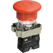 Кнопка управления LAY5-BT42 /Грибок/ аварийная с фиксацией