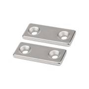 Неодимовый магнитный прямоугольник 35х15х3 мм с 2 зенковками 8х4 мм (упаковка 1 шт.)