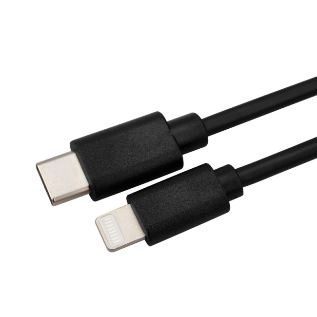 Кабель Type-C - Lightning 3A/1m/PVC/black/REXANT Кабель Type-C - Lightning 3A/1m/PVC/black/REXANT