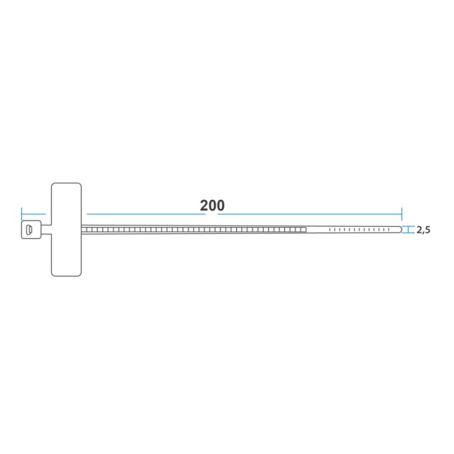 Хомут под маркер nylon 200x2,5мм 100 шт. белый REXANT Хомут под маркер nylon 200x2,5мм 100 шт. белый REXANT