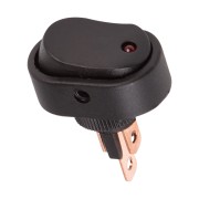 Выключатель клавишный 12V 30А (3с) ON-OFF черный ОВАЛ с красной LED подсветкой (RWB-523, ASW-20D) REXANT Выключатель клавишный 12V 30А (3с) ON-OFF черный ОВАЛ с красной LED подсветкой (RWB-523, ASW-20D) REXANT