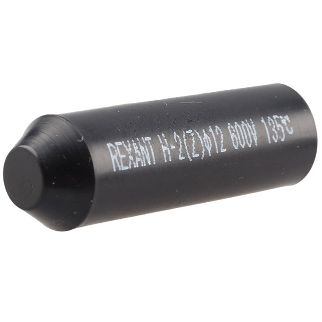 Термоусаживаемый колпак, капа 12,0 / 5,0 мм черный REXANT