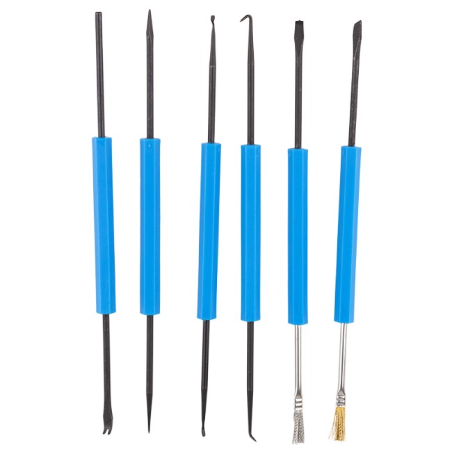 Набор монтажного инструмента для пайки REXANT, 6 предметов Набор монтажного инструмента для пайки REXANT, 6 предметов