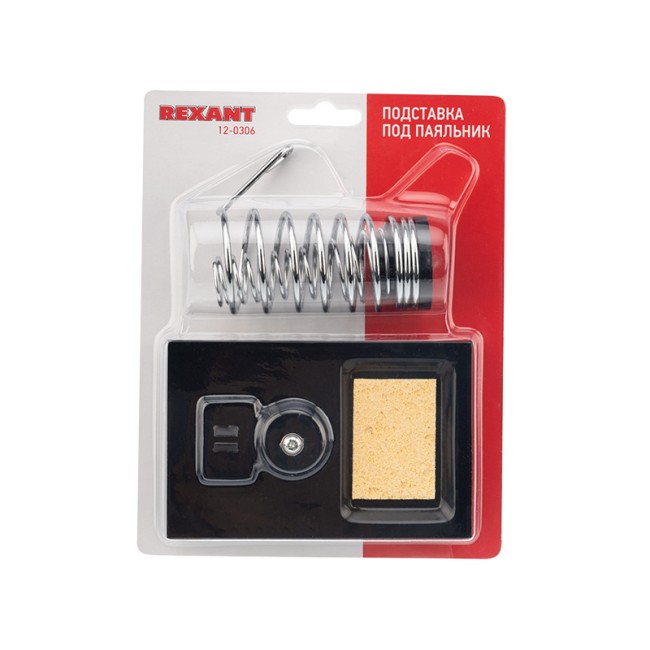 Подставка для паяльника, ниша квадратная, губка, металл REXANT Подставка для паяльника, ниша квадратная, губка, металл REXANT