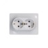 GLOSSA Розетка двойная с заземлением в сборе белая GLOSSA Розетка двойная с заземлением в сборе белая