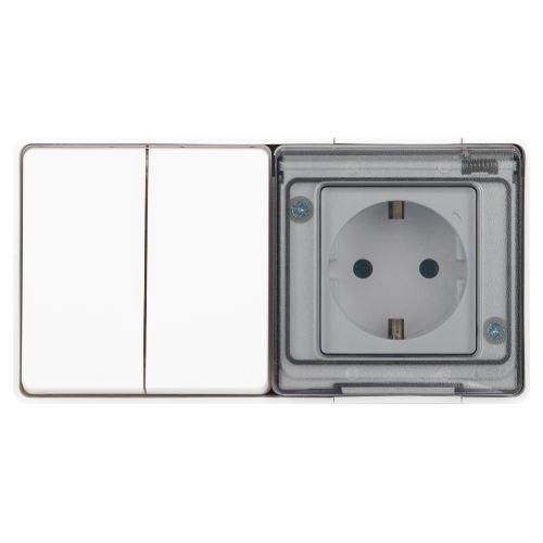 Блок розетка с выключателем Эксперт 11-7502-01 двойн. IP55 16A(10AX)-250В ОУ белый Эра Б0063270 Блок розетка с выключателем Эксперт 11-7502-01 двойн. IP55 16A(10AX)-250В ОУ белый Эра Б0063270