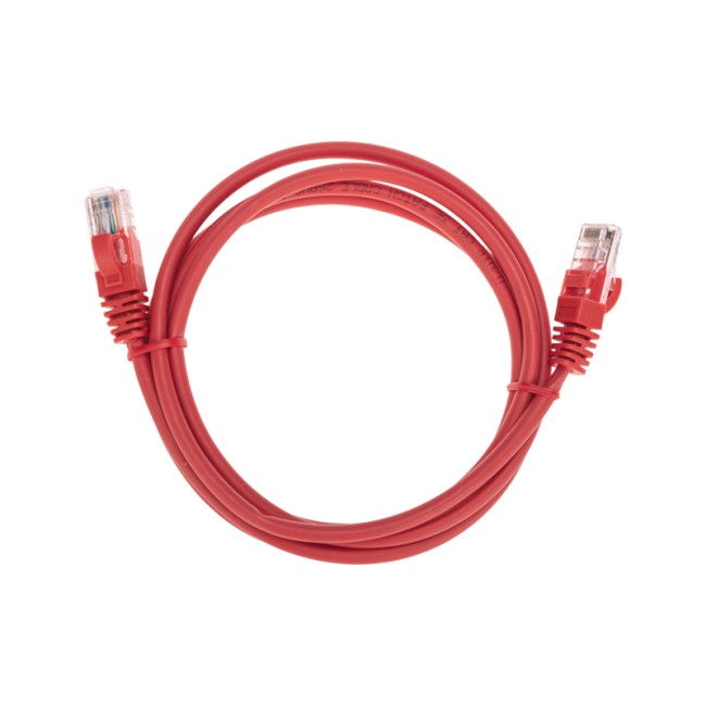 Патч-корд U/UTP, CAT 5e, RJ45-RJ45, 26AWG, LSZH, красный, 1,5м  REXANT