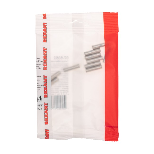 Гильза медная луженая ГМЛ 4-3 (4мм² - Ø3мм) ГОСТ 23469.3-79 (в упак. 10 шт.) REXANT Гильза медная луженая ГМЛ 4-3 (4мм² - Ø3мм) ГОСТ 23469.3-79 (в упак. 10 шт.) REXANT