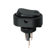 Выключатель клавишный 12V 30А (3с) ON-OFF черный ОВАЛ с синей LED подсветкой (RWB-523, ASW-20D) REXANT Выключатель клавишный 12V 30А (3с) ON-OFF черный ОВАЛ с синей LED подсветкой (RWB-523, ASW-20D) REXANT