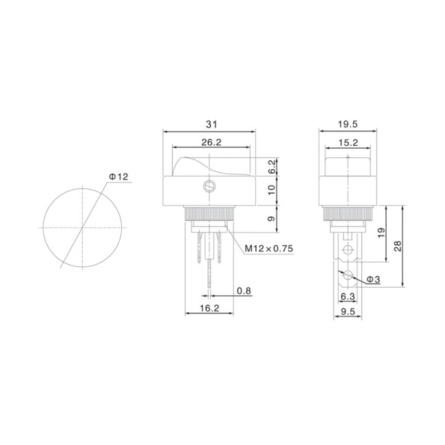 Выключатель клавишный 12V 30А (3с) ON-OFF черный ОВАЛ с синей LED подсветкой (RWB-523, ASW-20D) REXANT Выключатель клавишный 12V 30А (3с) ON-OFF черный ОВАЛ с синей LED подсветкой (RWB-523, ASW-20D) REXANT