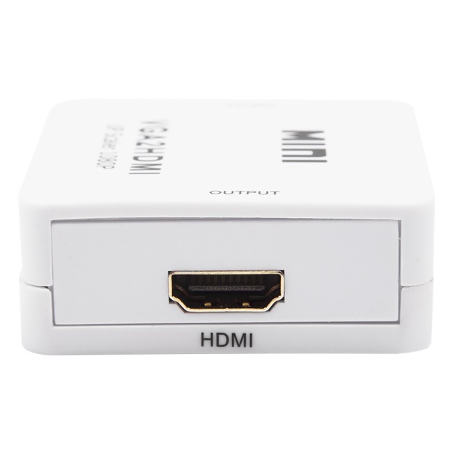 Конвертер VGA + Стерео 3,5мм на HDMI, пластик, белый REXANT Конвертер VGA + Стерео 3,5мм на HDMI, пластик, белый REXANT