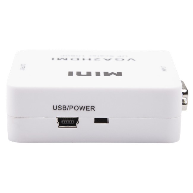 Конвертер VGA + Стерео 3,5мм на HDMI, пластик, белый REXANT Конвертер VGA + Стерео 3,5мм на HDMI, пластик, белый REXANT