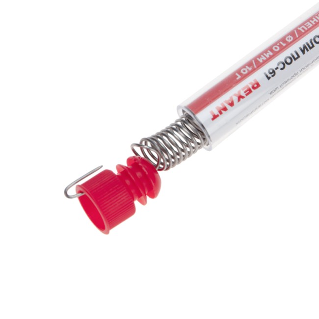 Припой без канифоли ПОС-61, 10г, Ø1мм, (олово 61%, свинец 39%), колба REXANT Припой без канифоли ПОС-61, 10г, Ø1мм, (олово 61%, свинец 39%), колба REXANT