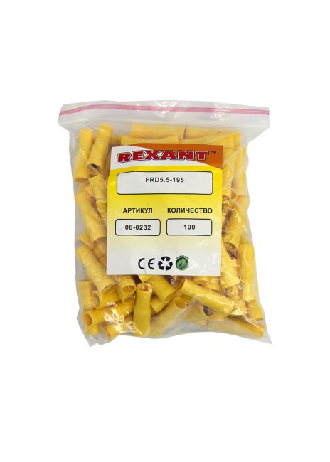 Разъем штекерный изолированный гнездо 5 мм 4-6 мм² (РШи-м 6.0-5/РШИм 5,5-6-4) желтый REXANT Разъем штекерный изолированный гнездо 5 мм 4-6 мм² (РШи-м 6.0-5/РШИм 5,5-6-4) желтый REXANT