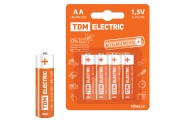 Элементы питания LR6 AA Alkaline 1,5V BP-4 TDM Элементы питания LR6 AA Alkaline 1,5V BP-4 TDM