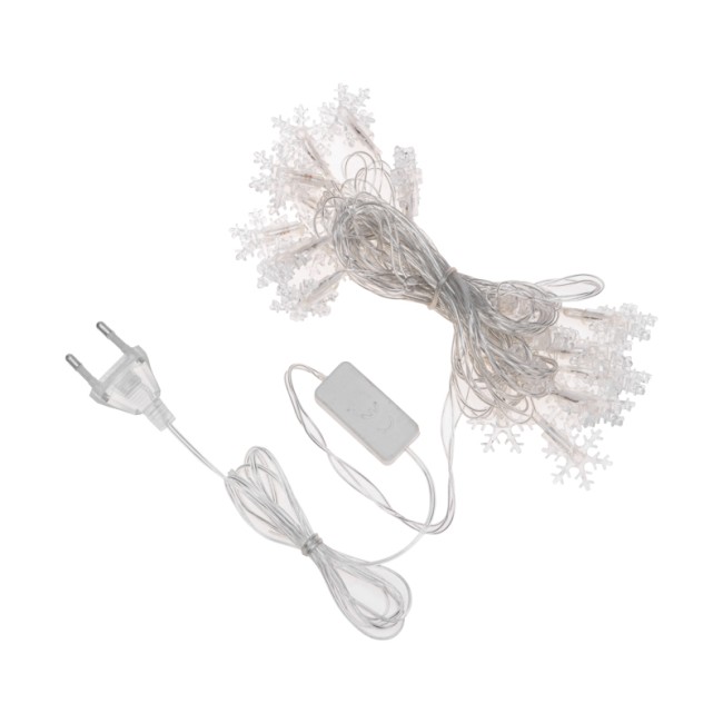 Гирлянда светодиодная Снежинки большие 5м, 20LED, IP20, прозрачный провод, свечение мульти (RG/RB), мигание, 230В NEON-NIGHT Гирлянда светодиодная Снежинки большие 5м, 20LED, IP20, прозрачный провод, свечение мульти (RG/RB), мигание, 230В NEON-NIGHT
